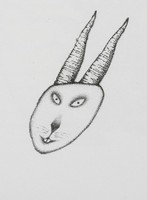La carotte (oreilles-lapin), dessin publié dans<em> Linnéaments</em> de André Balthazar et Roland Breucker paru aux Editions Le Daily-Bul en 1997